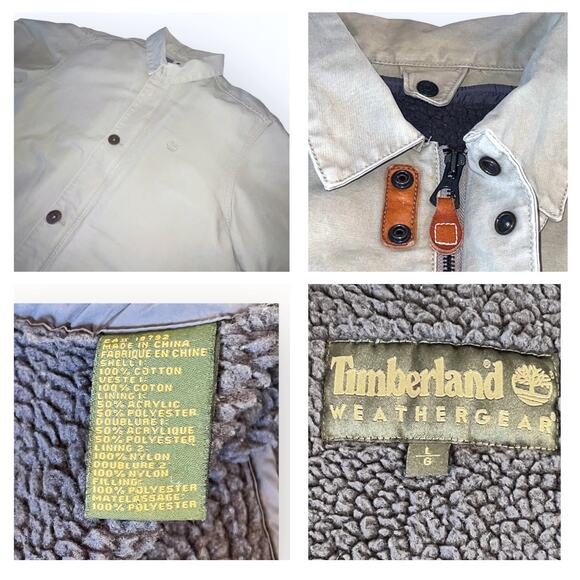 Timberland Weathergear Coat Beige Large - Picture 6 of 13